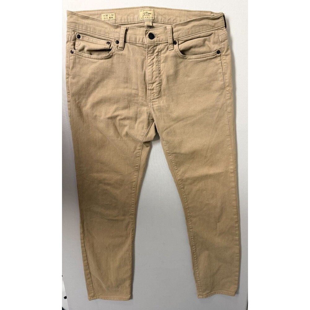 J.Crew 484 Slim Stretch Pants Mens W32 Beige Khaki AZ963
